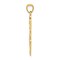 14K Gold Dancing Ballerina Charm Diamond-Cut Ballet 30 X 16mm Jewerly